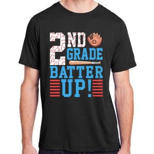 2nd Grade Back To School 2nd Grade Batter Up Baseball Adult ChromaSoft Performance T-Shirt