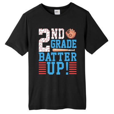 2nd Grade Back To School 2nd Grade Batter Up Baseball Tall Fusion ChromaSoft Performance T-Shirt