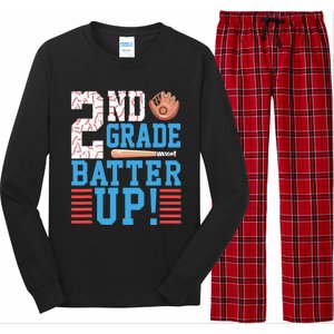 2nd Grade Back To School 2nd Grade Batter Up Baseball Long Sleeve Pajama Set