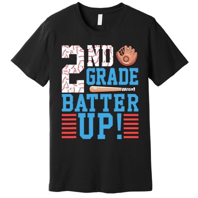 2nd Grade Back To School 2nd Grade Batter Up Baseball Premium T-Shirt