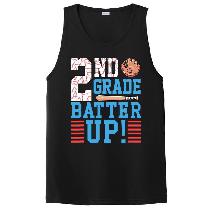 2nd Grade Back To School 2nd Grade Batter Up Baseball PosiCharge Competitor Tank