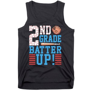 2nd Grade Back To School 2nd Grade Batter Up Baseball Tank Top