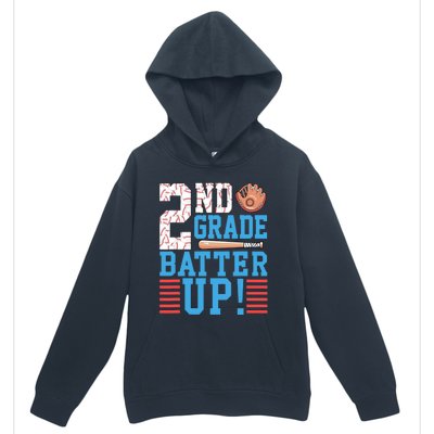 2nd Grade Back To School 2nd Grade Batter Up Baseball Urban Pullover Hoodie