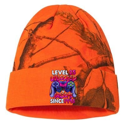 25th Gaming Birthday gift Level 25 Unlocked Awesome Video Game 1998 Birthday Kati Licensed 12" Camo Beanie