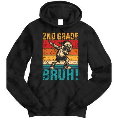 2nd Grade Bruh Dabbing Boy Second Grade Squad Boy Student Tie Dye Hoodie