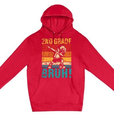 2nd Grade Bruh Dabbing Boy Second Grade Squad Boy Student Premium Pullover Hoodie