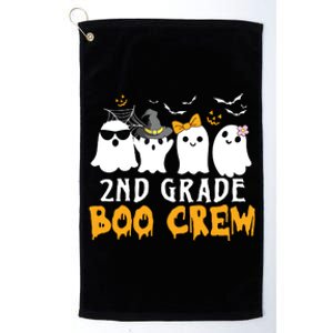 2nd Grade Boo Crew Gift Funny Halloween Costume Boy Girls Platinum Collection Golf Towel