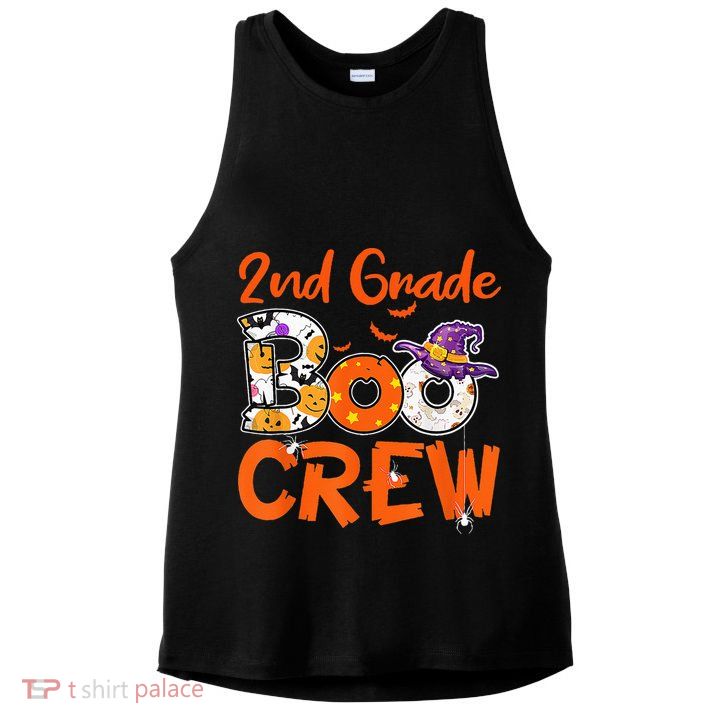 2nd Grade Boo Crew Halloween Gifts Teachers Students Costume Ladies PosiCharge Tri-Blend Wicking Tank