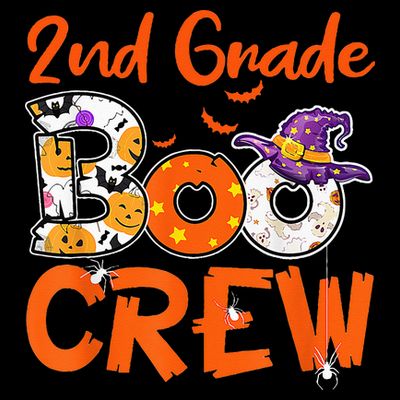 2nd Grade Boo Crew Halloween Gifts Teachers Students Costume T-Shirt