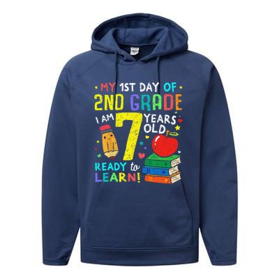 2nd Grade Back To First Day Of School Gift Performance Fleece Hoodie