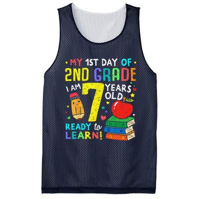 2nd Grade Back To First Day Of School Gift Mesh Reversible Basketball Jersey Tank