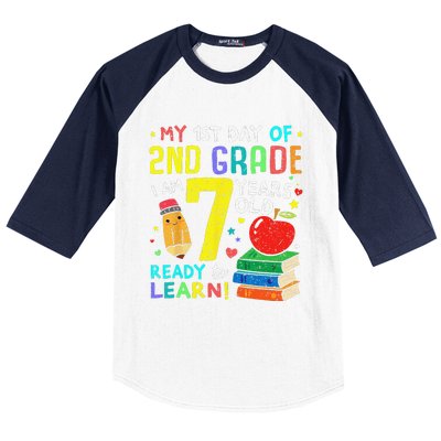 2nd Grade Back To First Day Of School Gift Baseball Sleeve Shirt