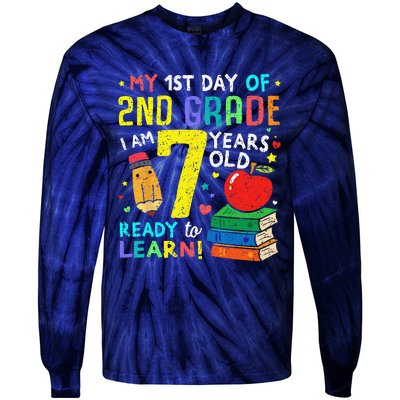 2nd Grade Back To First Day Of School Gift Tie-Dye Long Sleeve Shirt