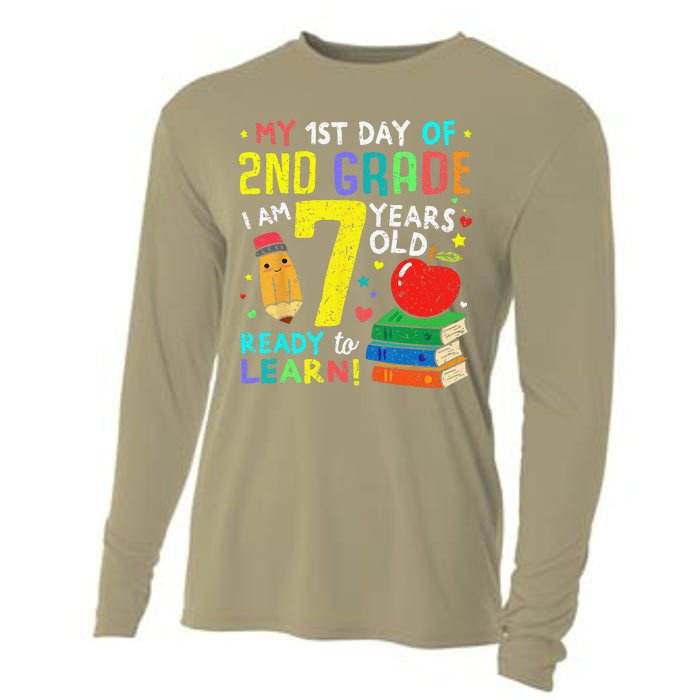 2nd Grade Back To First Day Of School Gift Cooling Performance Long Sleeve Crew