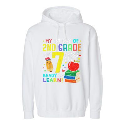 2nd Grade Back To First Day Of School Gift Garment-Dyed Fleece Hoodie