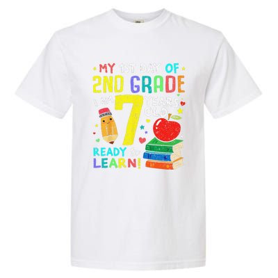 2nd Grade Back To First Day Of School Gift Garment-Dyed Heavyweight T-Shirt