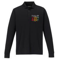 2037 Graduation Class Of 2037 Grow Performance Long Sleeve Polo