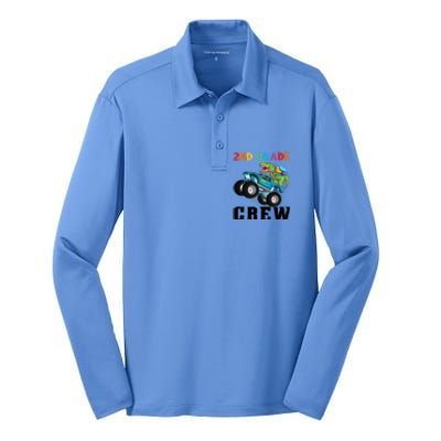 2Nd Grade Crew Second Grade Graduation Meaningful Gift Silk Touch Performance Long Sleeve Polo