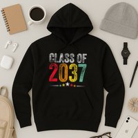 2037 Graduation Class Of 2037 Grow With Me Retro Hoodie