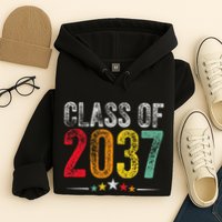 2037 Graduation Class Of 2037 Grow With Me Retro Hoodie