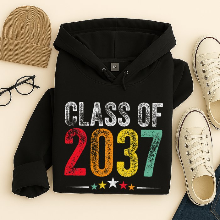 2037 Graduation Class Of 2037 Grow With Me Retro Hoodie