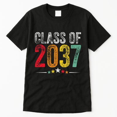 2037 Graduation Class Of 2037 Grow With Me Retro Tall T-Shirt