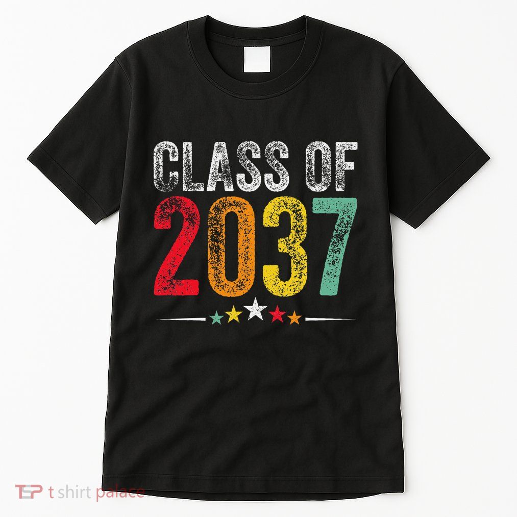 2037 Graduation Class Of 2037 Grow With Me Retro Tall T-Shirt
