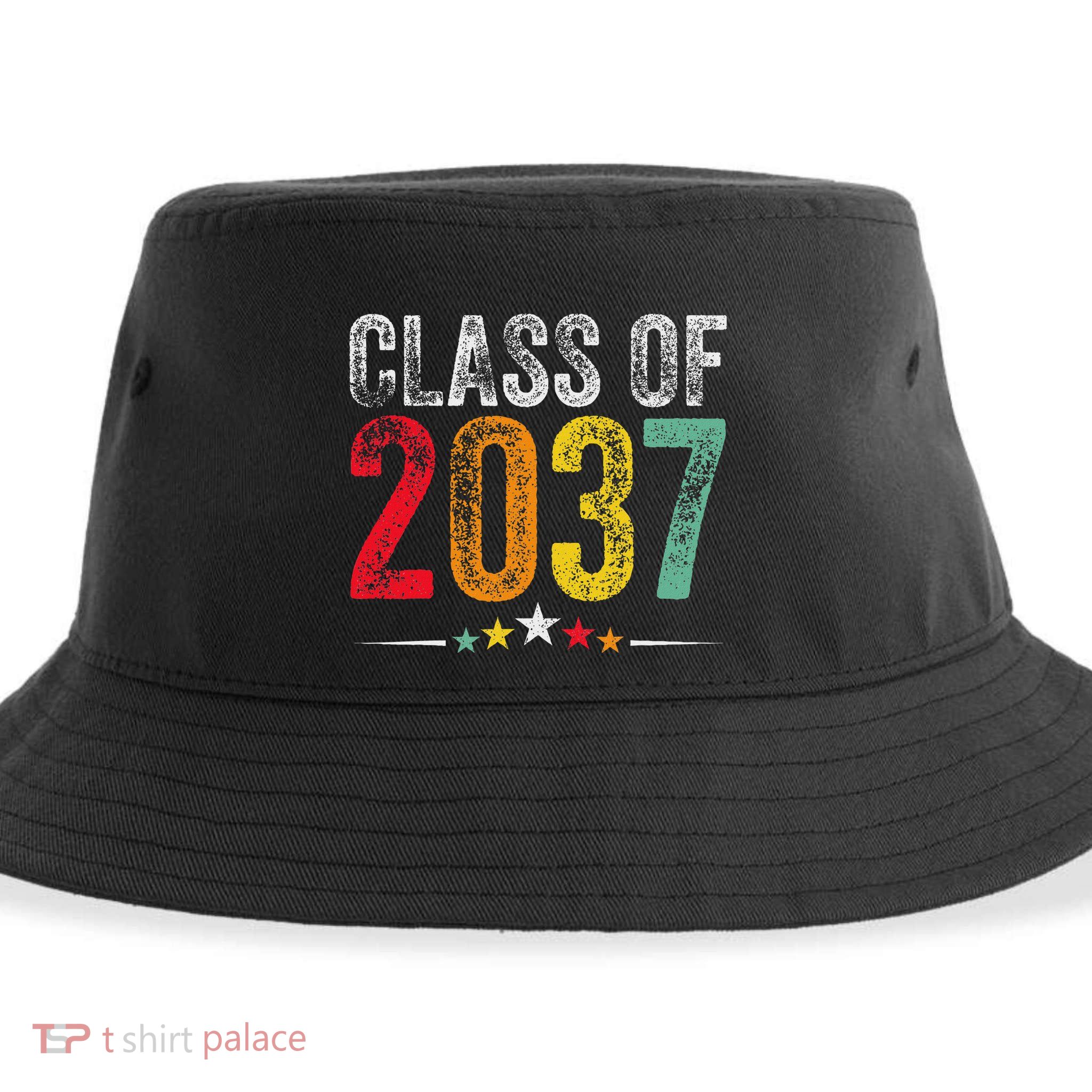 2037 Graduation Class Of 2037 Grow With Me Retro Sustainable Bucket Hat