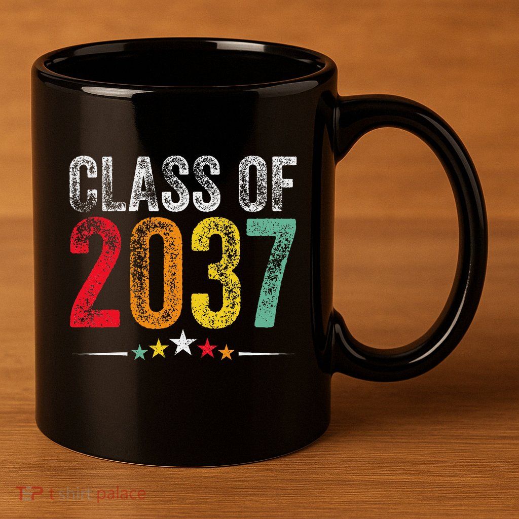 2037 Graduation Class Of 2037 Grow With Me Retro 11oz C Handle Ceramic Mug