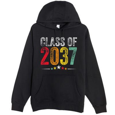 2037 Graduation Class Of 2037 Grow With Me Retro Premium Pullover Hoodie
