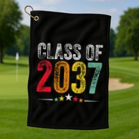 2037 Graduation Class Of 2037 Grow With Me Retro Golf Towel