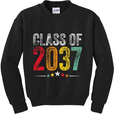 2037 Graduation Class Of 2037 Grow With Me Retro Kids Sweatshirt