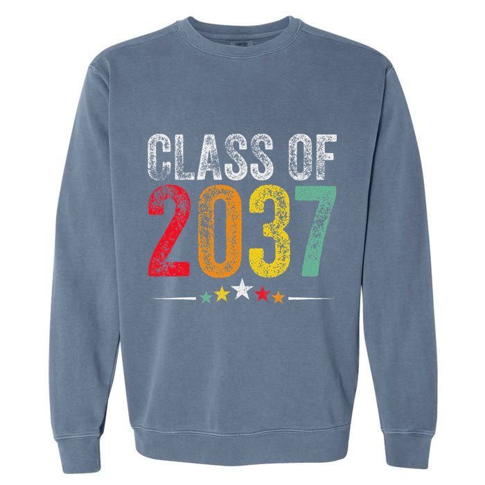 2037 Graduation Class Of 2037 Grow With Me Retro Garment-Dyed Sweatshirt