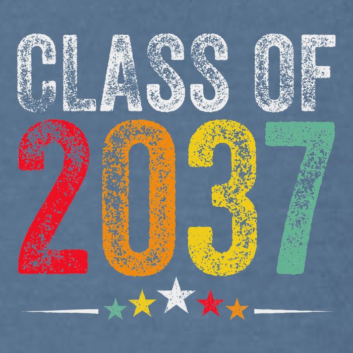 2037 Graduation Class Of 2037 Grow With Me Retro Garment-Dyed Sweatshirt