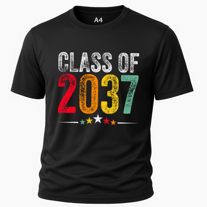 2037 Graduation Class Of 2037 Grow With Me Boy Girl Retro Cooling Performance Crew T-Shirt