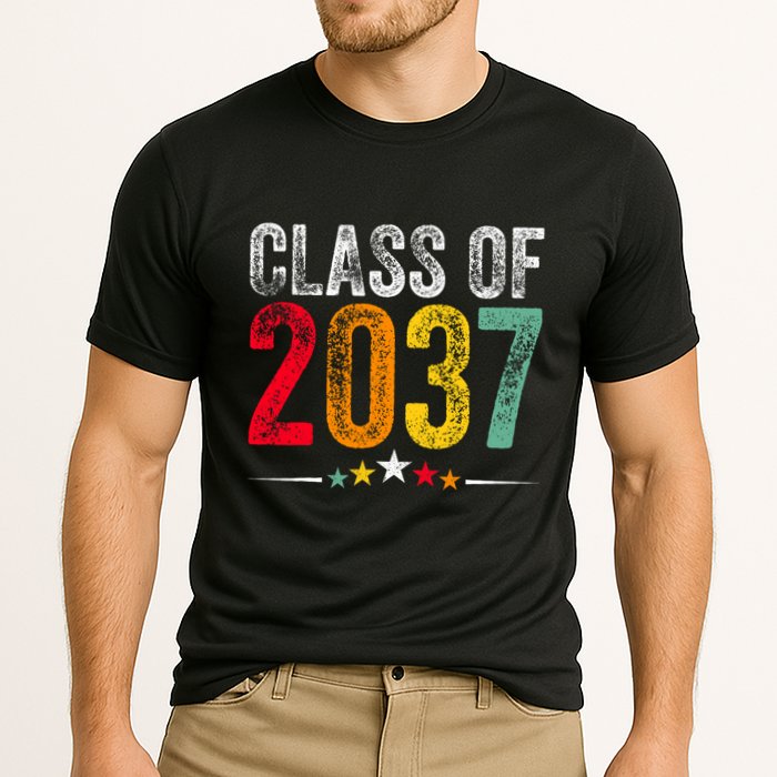 2037 Graduation Class Of 2037 Grow With Me Boy Girl Retro Cooling Performance Crew T-Shirt