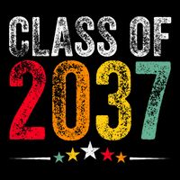 2037 Graduation Class Of 2037 Grow With Me Boy Girl Retro Cooling Performance Crew T-Shirt