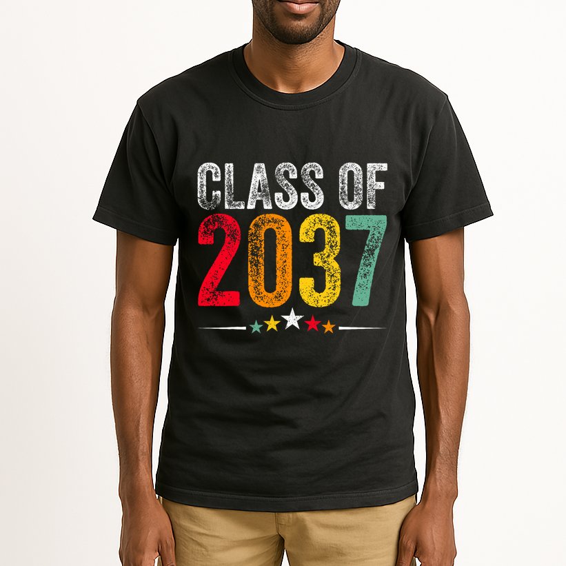 2037 Graduation Class Of 2037 Grow With Me Boy Girl Retro Tall T-Shirt