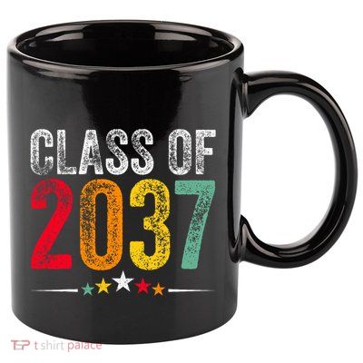 2037 Graduation Class Of 2037 Grow With Me Boy Girl Retro 11oz C Handle Ceramic Mug