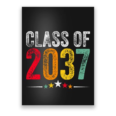 2037 Graduation Class Of 2037 Grow With Me Boy Girl Retro Poster