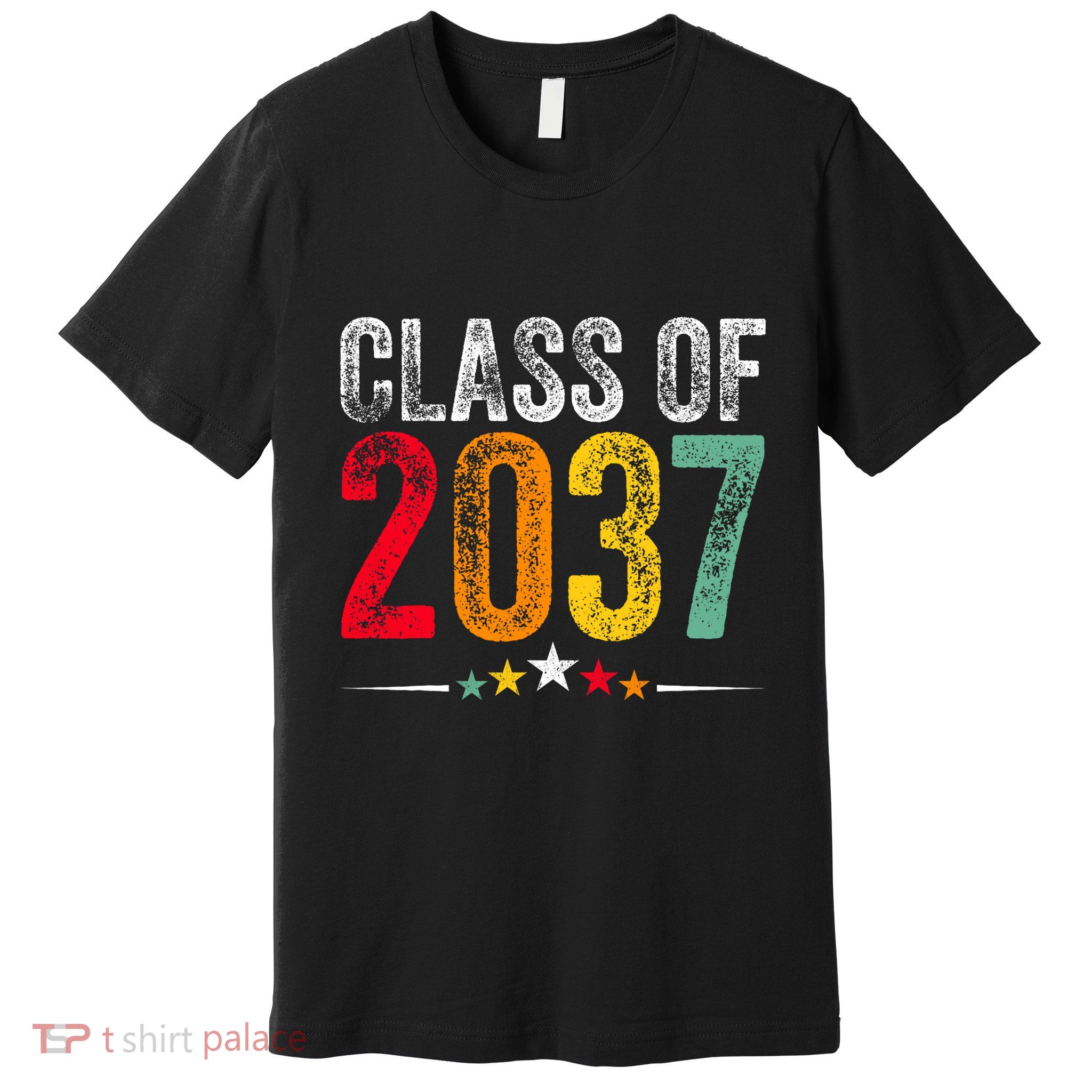 2037 Graduation Class Of 2037 Grow With Me Boy Girl Retro Premium T-Shirt