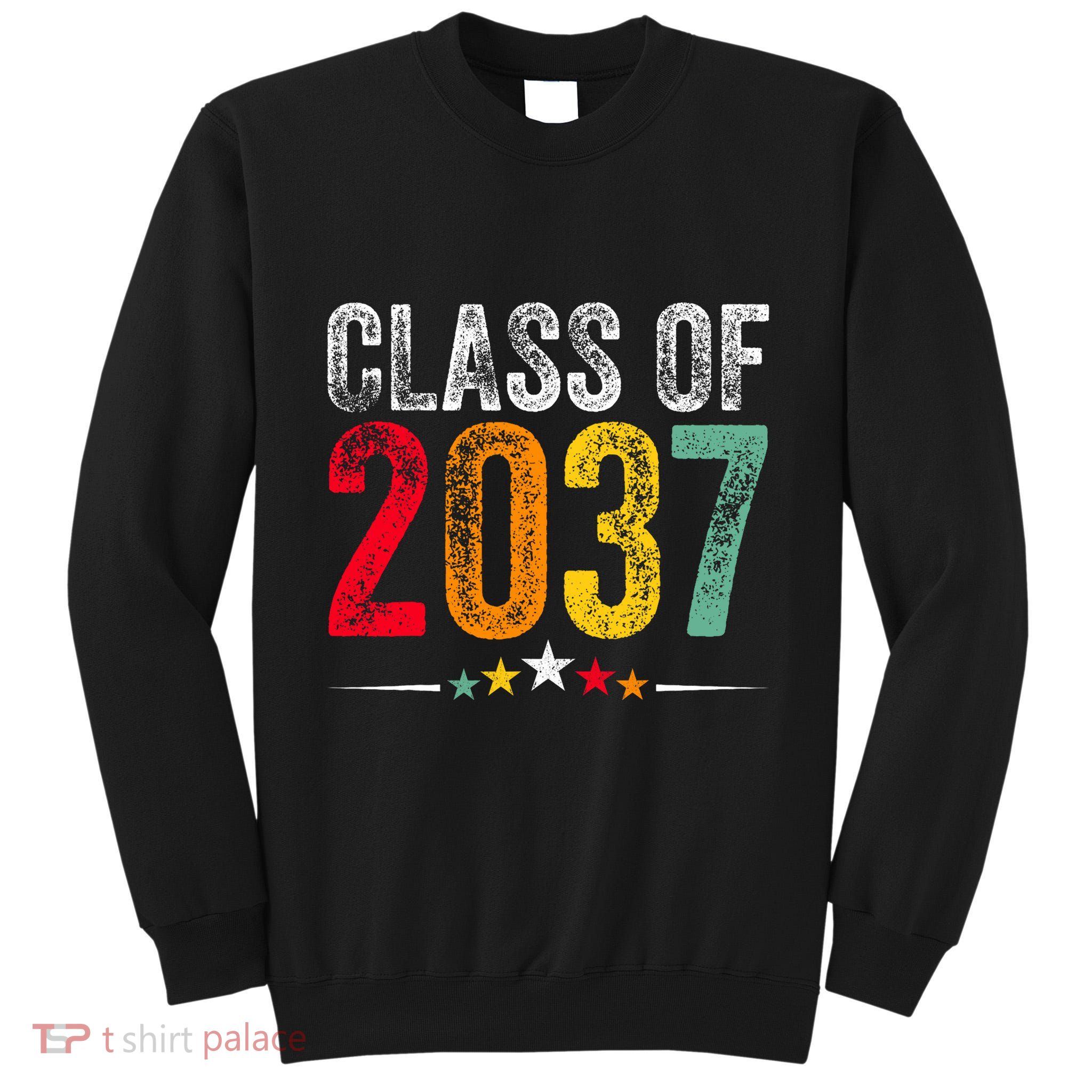 2037 Graduation Class Of 2037 Grow With Me Boy Girl Retro Tall Sweatshirt