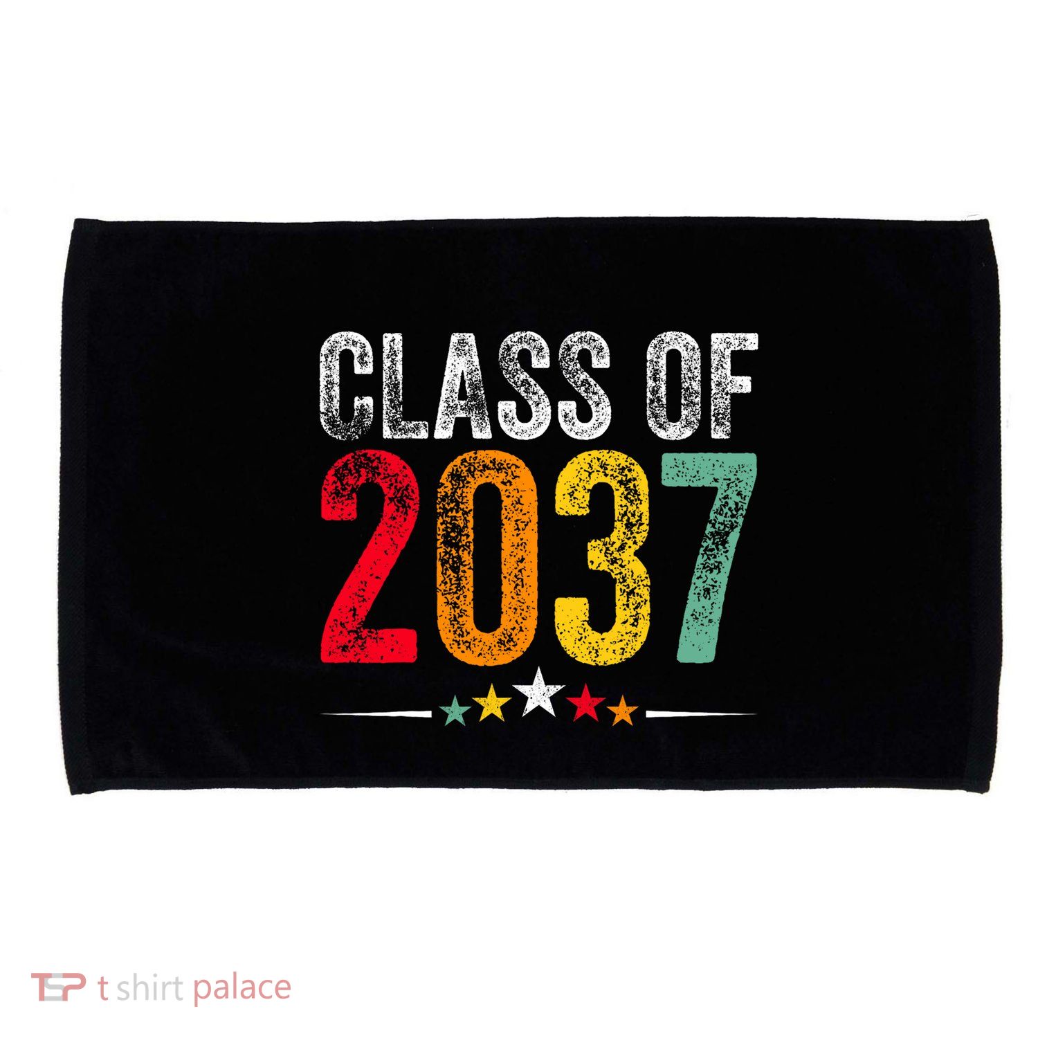 2037 Graduation Class Of 2037 Grow With Me Boy Girl Retro Microfiber Hand Towel