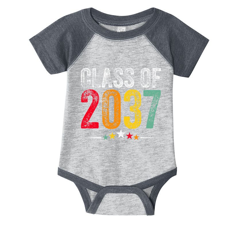 2037 Graduation Class Of 2037 Grow With Me Boy Girl Retro Infant Baby Jersey Bodysuit