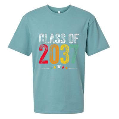 2037 Graduation Class Of 2037 Grow With Me Boy Girl Retro Sueded Cloud Jersey T-Shirt