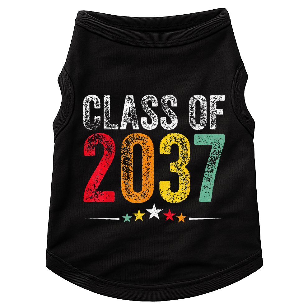 2037 Graduation Class Of 2037 Grow With Me Retro Doggie Tank