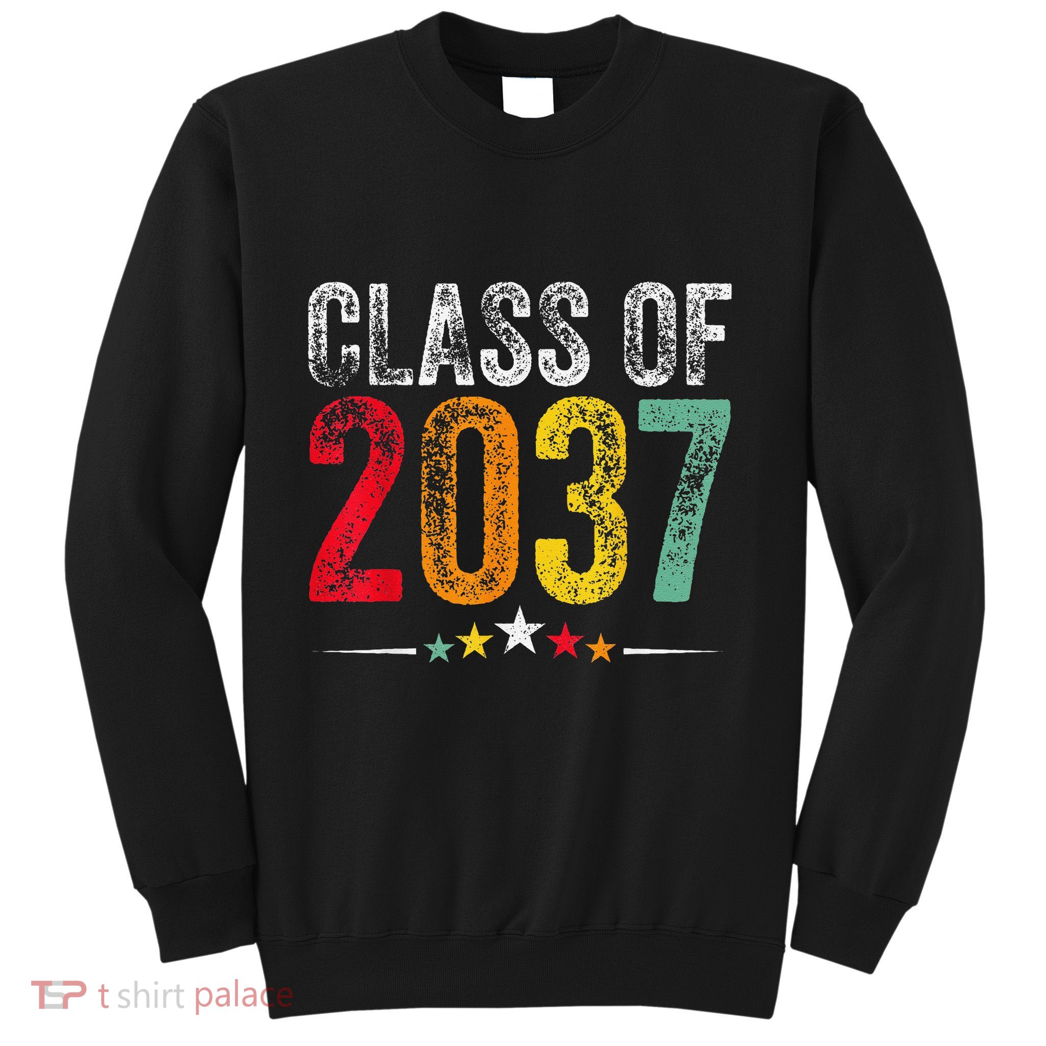 2037 Graduation Class Of 2037 Grow With Me Retro Sweatshirt