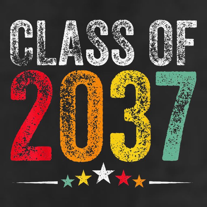 2037 Graduation Class Of 2037 Grow With Me Retro Crop Fleece Hoodie