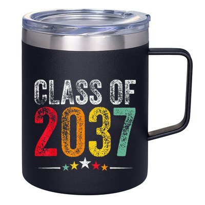 2037 Graduation Class Of 2037 Grow With Me Retro 12oz Stainless Steel Coffee Mug