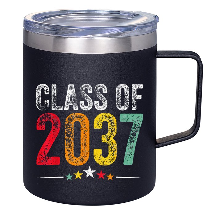 2037 Graduation Class Of 2037 Grow With Me Retro 12oz Stainless Steel Coffee Mug